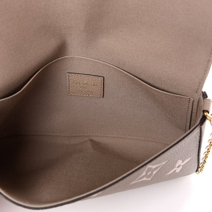 Louis Vuitton Empreinte Monogram Giant Felicie Pochette Tourterelle Creme 5 of 8