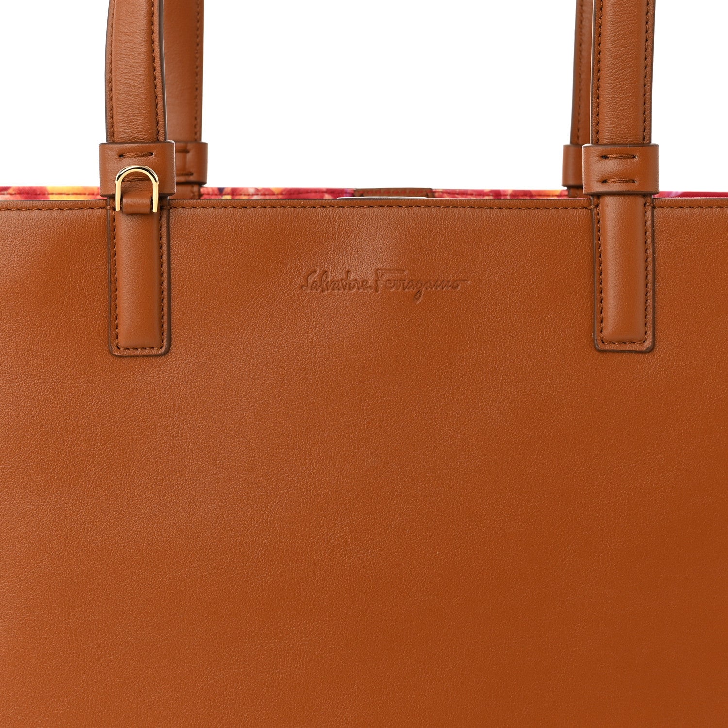 Salvatore Ferragamo Calfskin Scarlet Tote Sella 7 of 10
