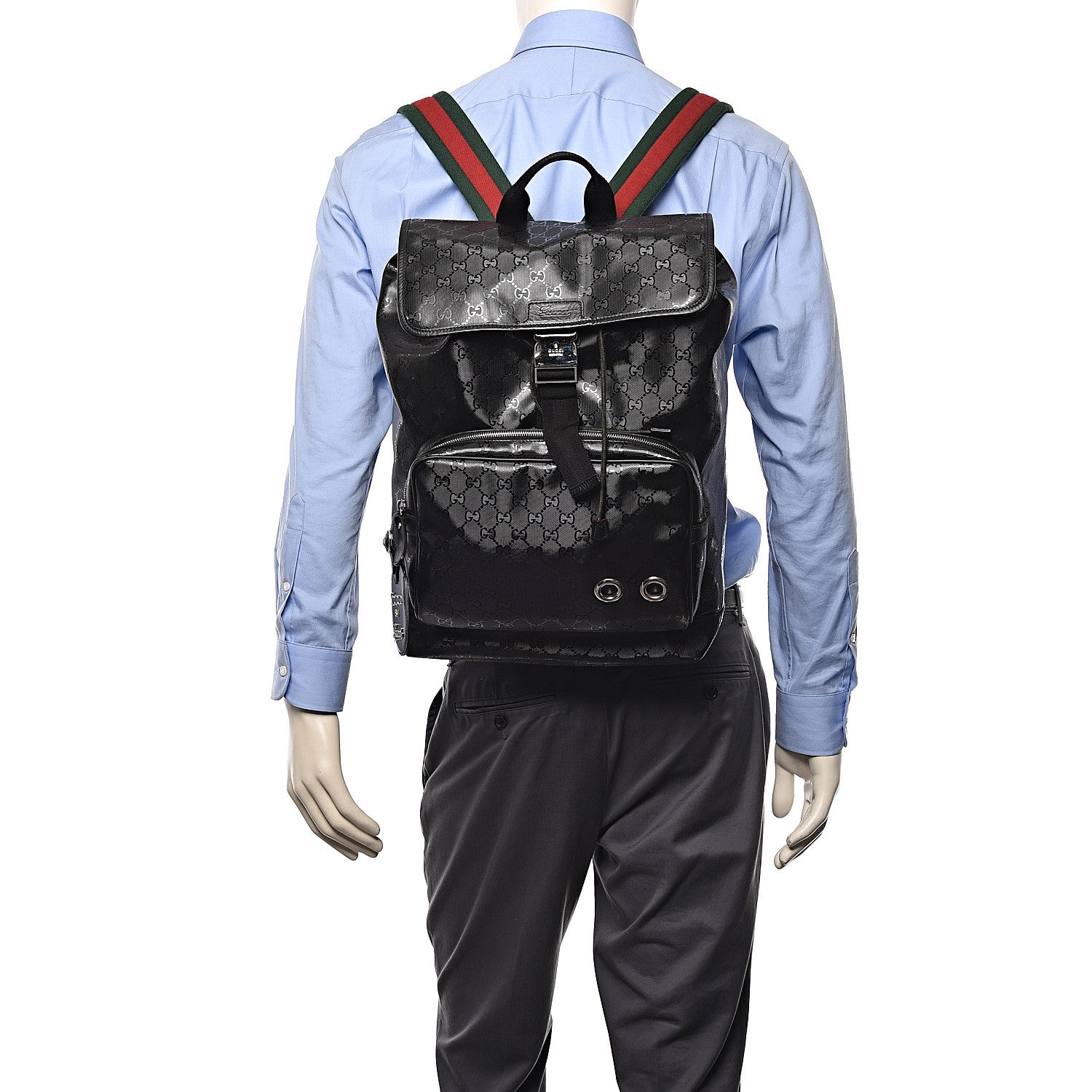 Gucci Imprime Monogram Web 500 Backpack Black 2 of 11