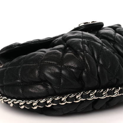 Chanel Washed Lambskin Quilted Chain Around Flap Black 8 of 10