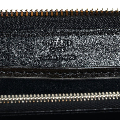Goyard Goyardine Matignon Zip Around GM Wallet Black 5 of 6