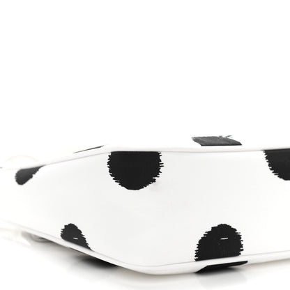 Prada Tessuto Nylon Polka-Dot Mini Re-Edition 2000 Bag White Black 10 of 11