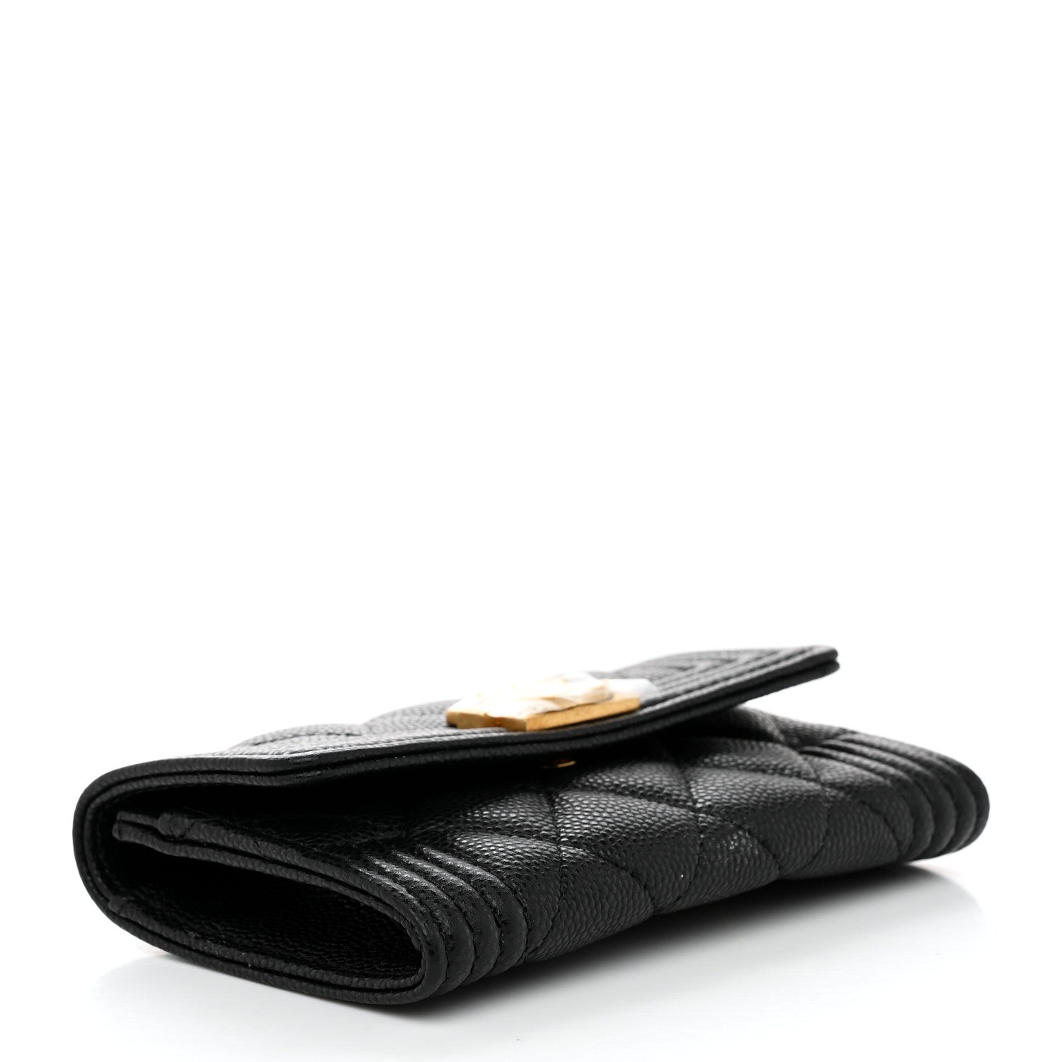 Chanel Caviar Quilted Boy Flap Card Holder Black 4 of 8