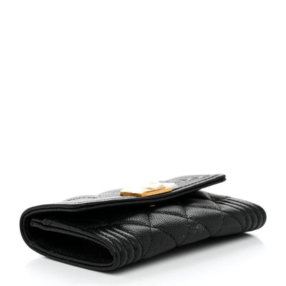 Chanel Caviar Quilted Boy Flap Card Holder Black 4 of 8