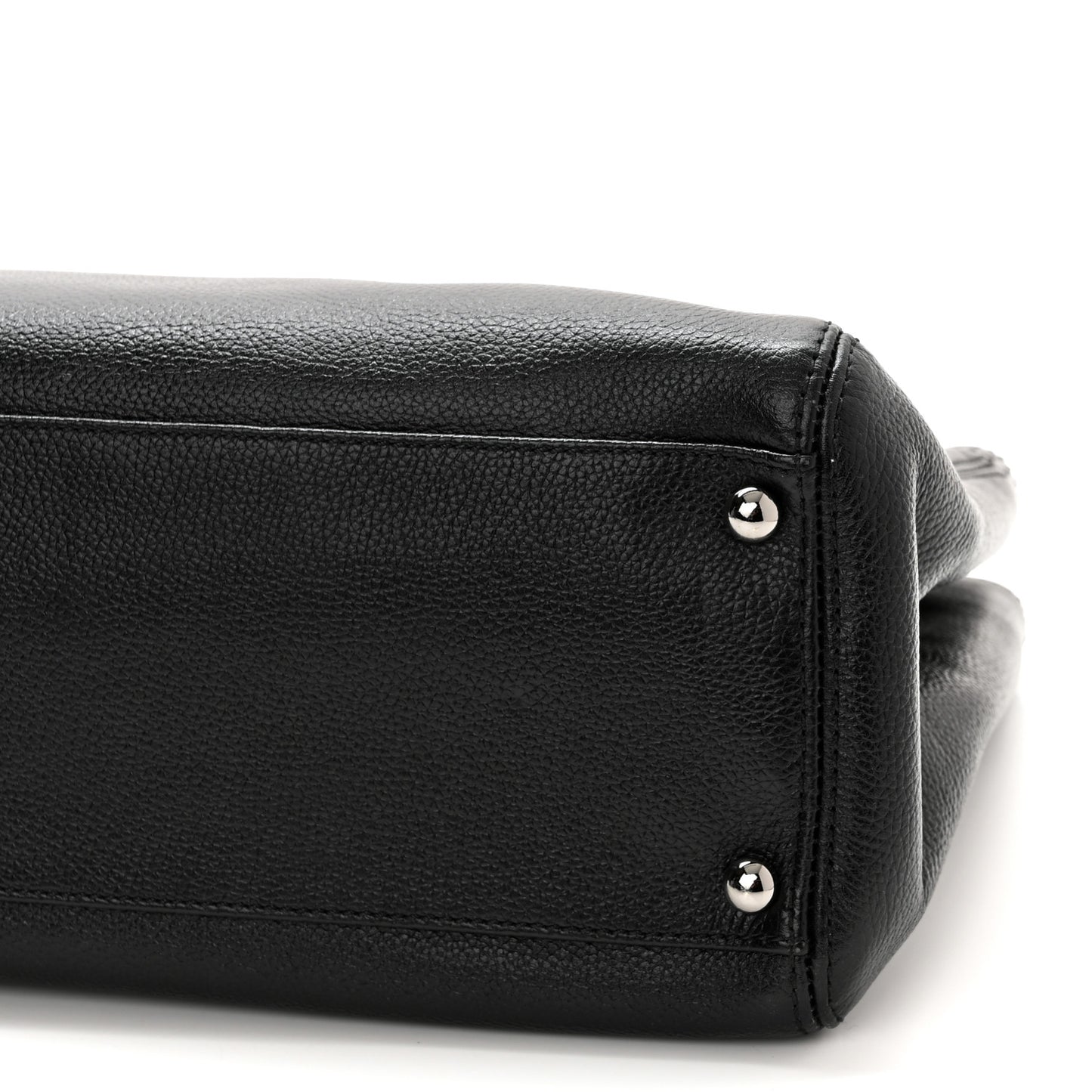 Calfskin Mademoiselle Lock Cerf Executive Shopper Tote Black