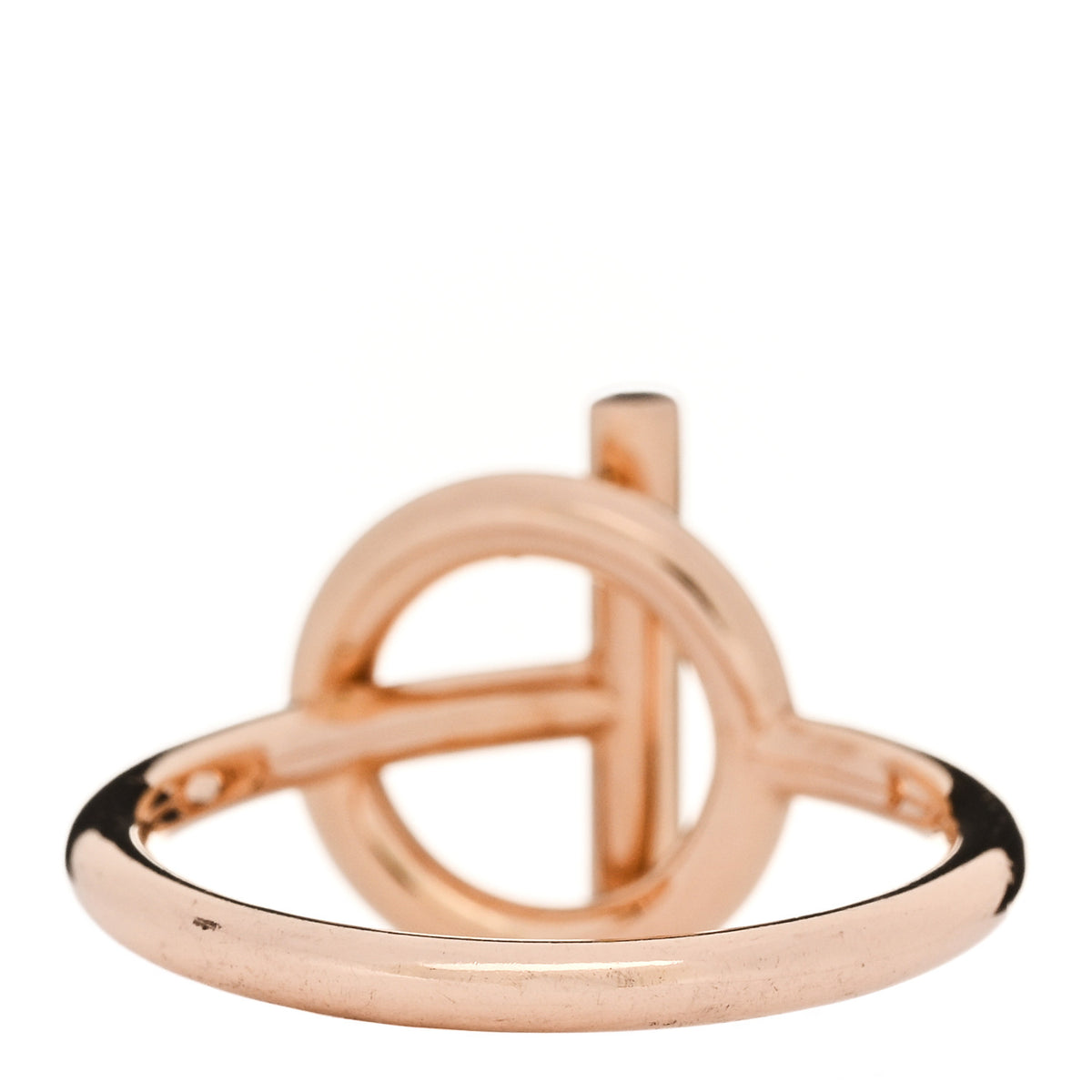 Hermes 18K Rose Gold Diamond PM Echappee Ring 53 6.5 3 of 5