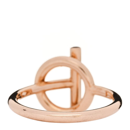 Hermes 18K Rose Gold Diamond PM Echappee Ring 53 6.5 3 of 5