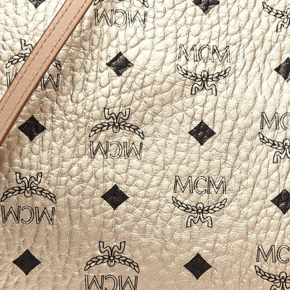MCM Metallic Visetos Medium Crossbody Pouch Berline Gold 13 of 13
