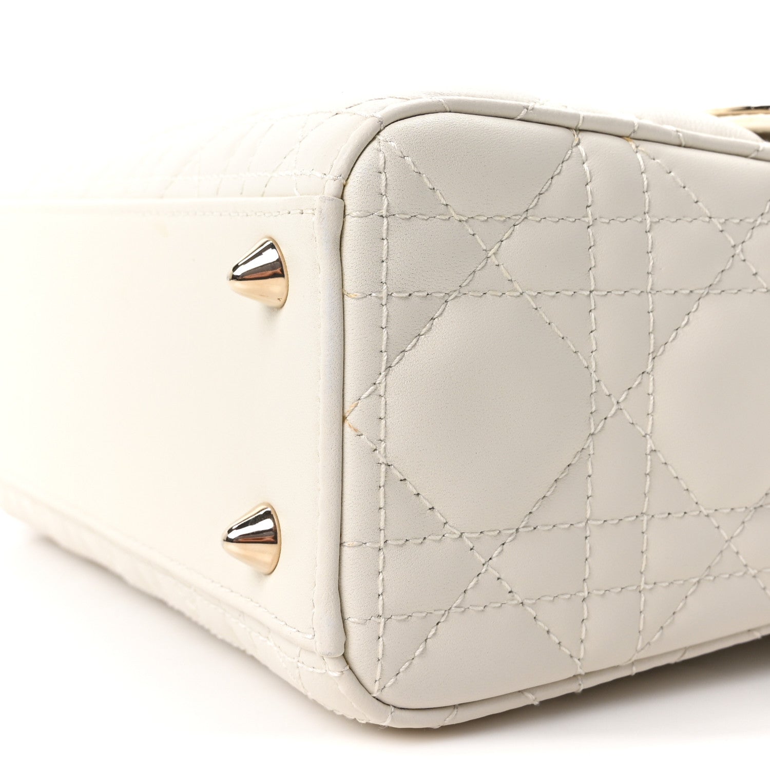 Christian Dior Lambskin Cannage Small My ABCDior Lady Dior White 10 of 10