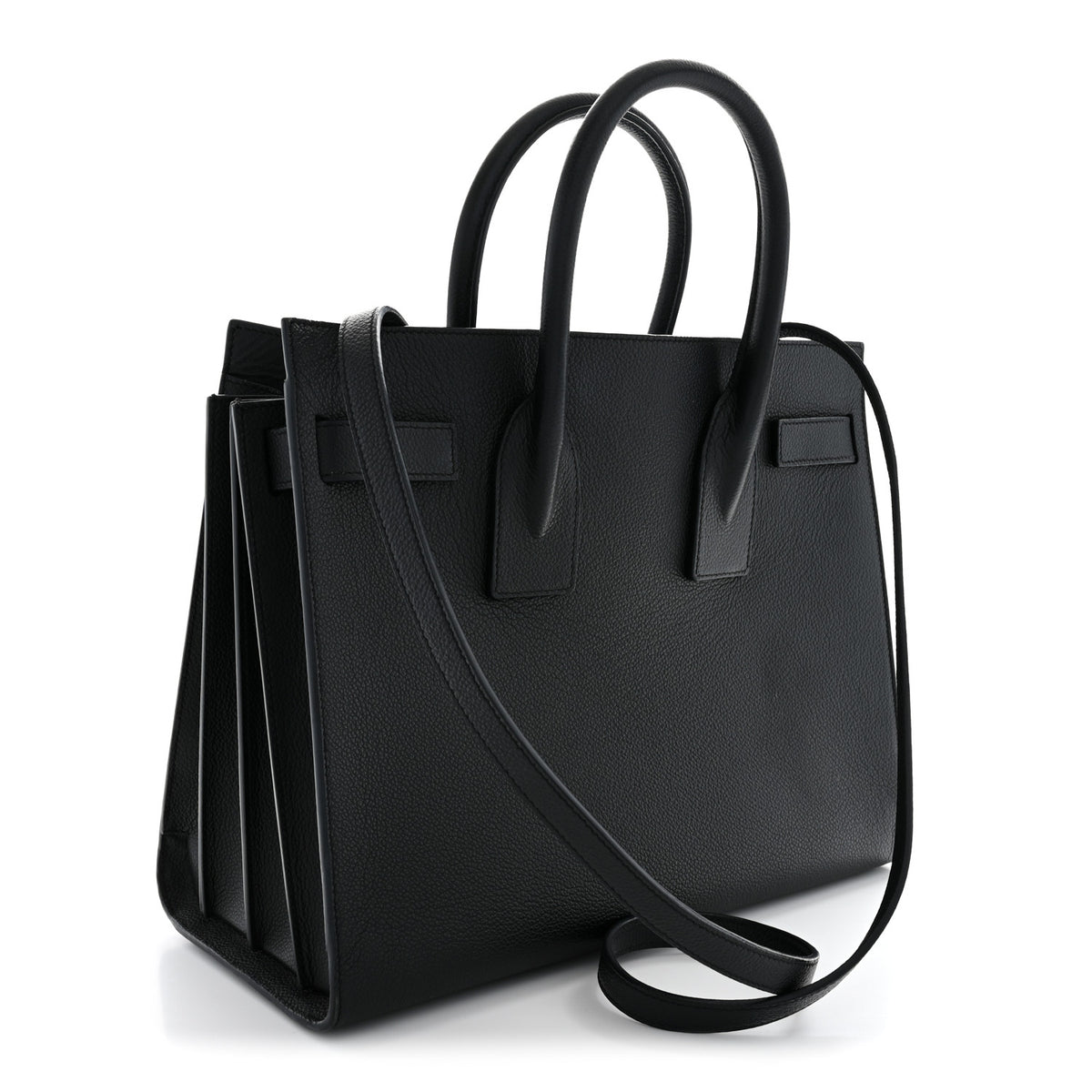 Saint Laurent Grained Calfskin Small Sac De Jour Black 3 of 12