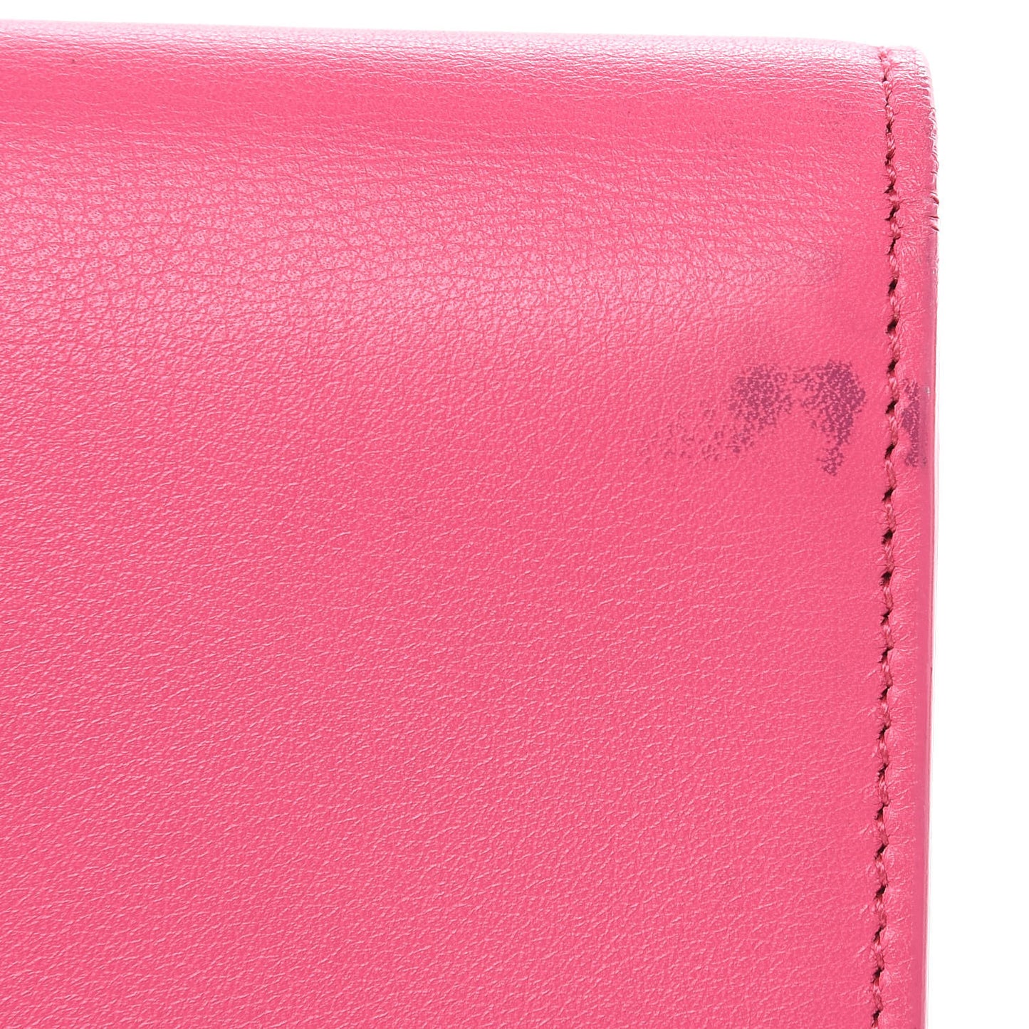 Calfskin Classic Y Ligne Clutch Pink