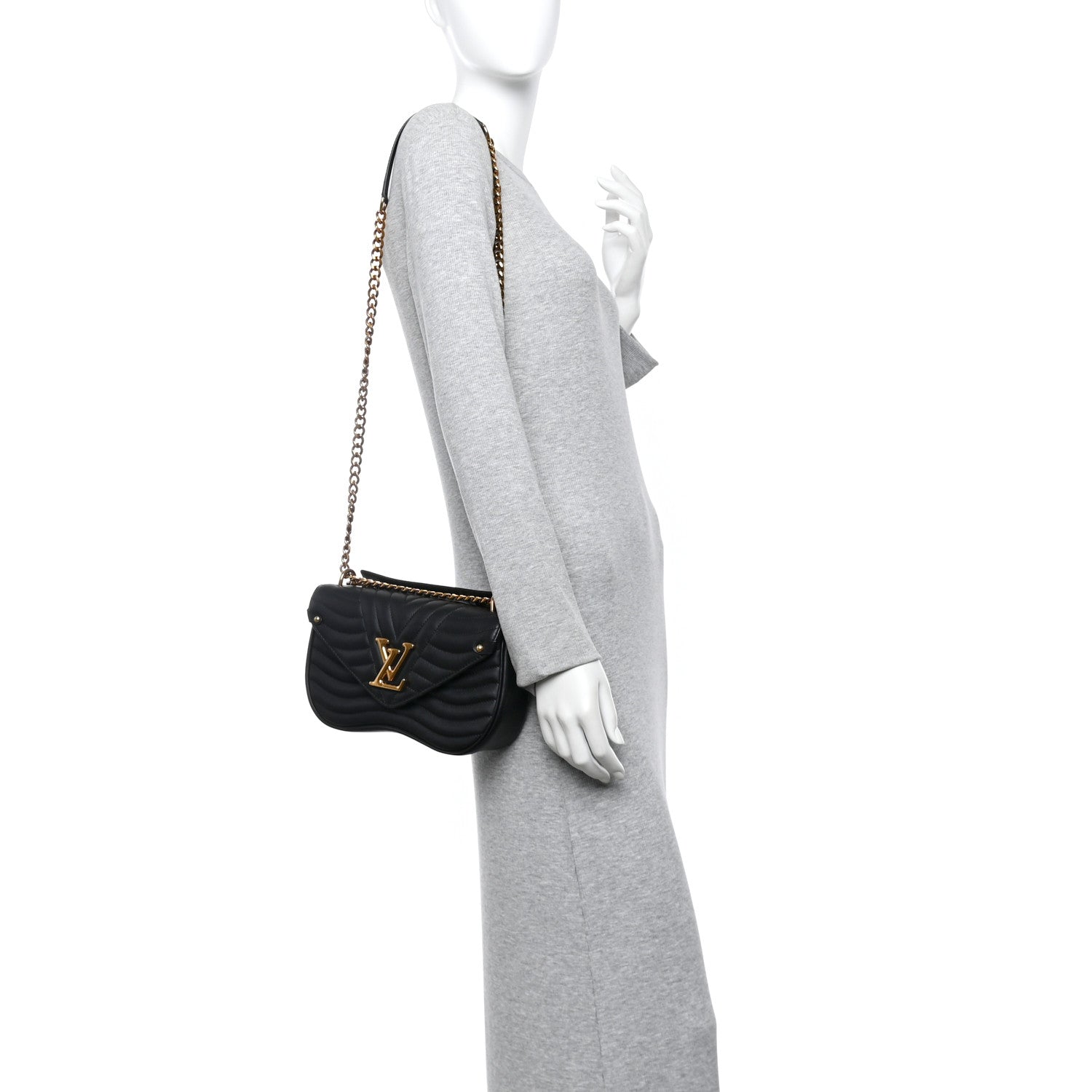 Louis Vuitton Calfskin New Wave Chain PM Black 2 of 11