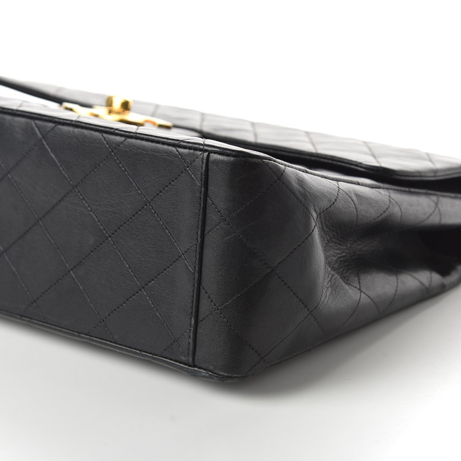 Chanel Lambskin Quilted XL Jumbo Single Flap Black 7 of 13