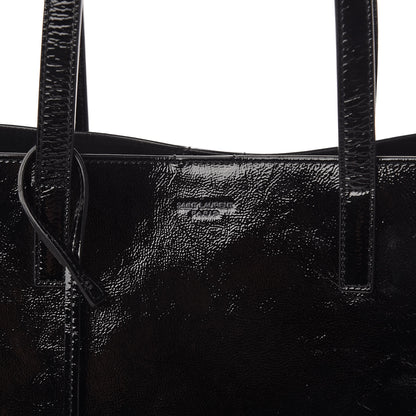 Saint Laurent Patent Calfskin Large Shopping Tote Black 10 of 11