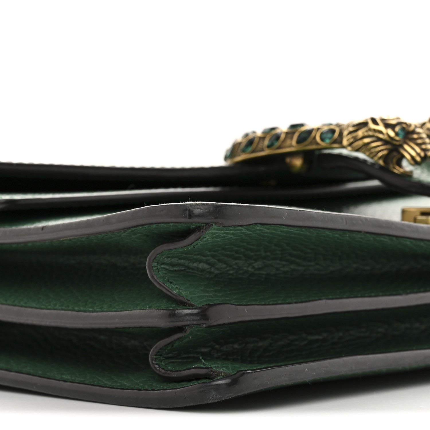 Gucci Pebbled Calfskin Small Dionysus Shoulder Bag Emerald 9 of 14
