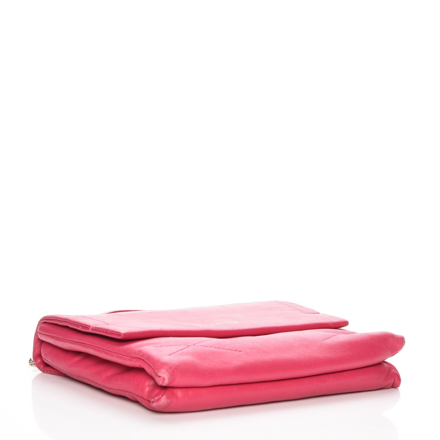 Lanvin Lambskin Quilted Mini Sugar Flap Shoulder Bag Fuchsia 4 of 12