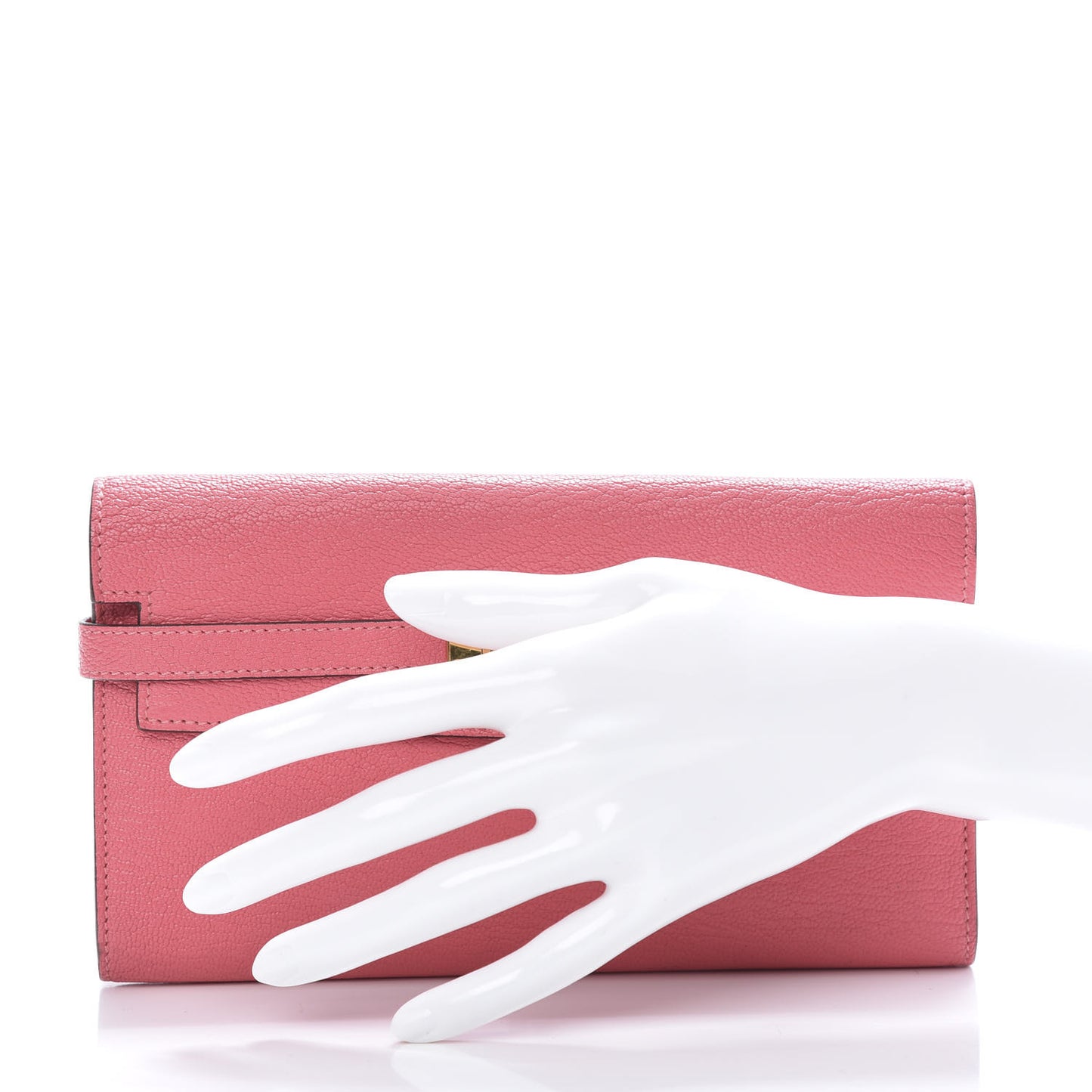 Chevre Mysore Kelly Longue Wallet Rose Azalee