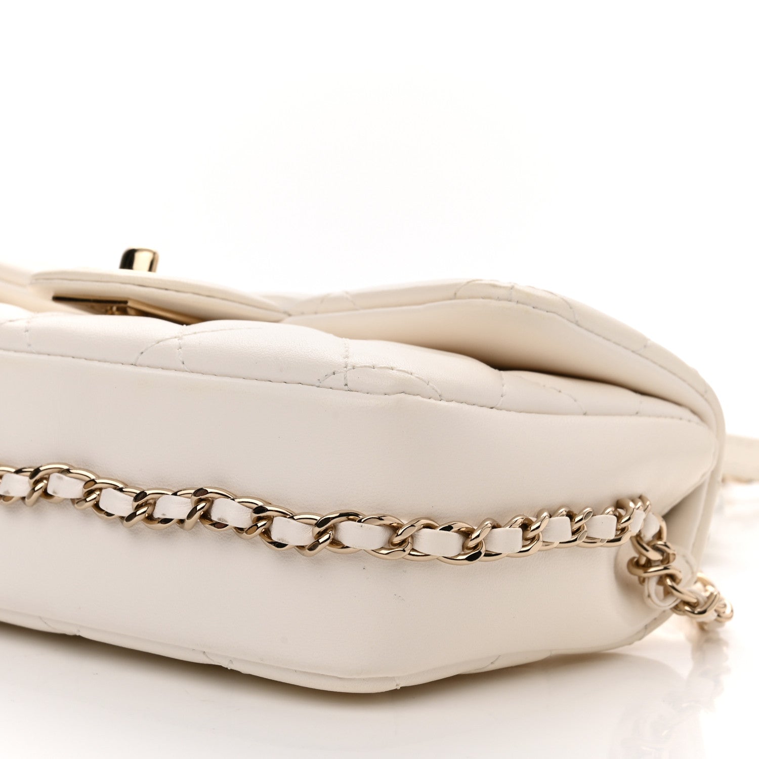 Chanel Lambskin Quilted Mini My Precious Flap White 9 of 12