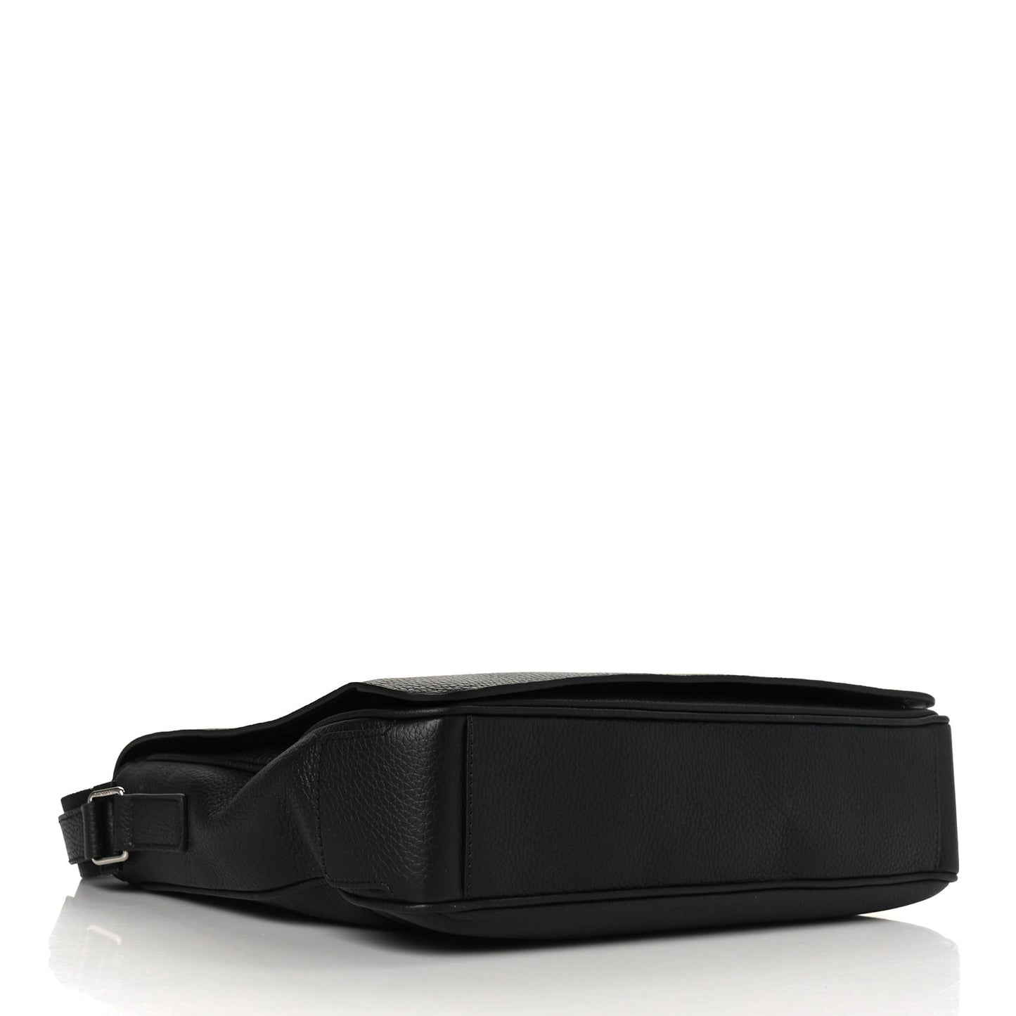 Calfskin Logo Messenger Black