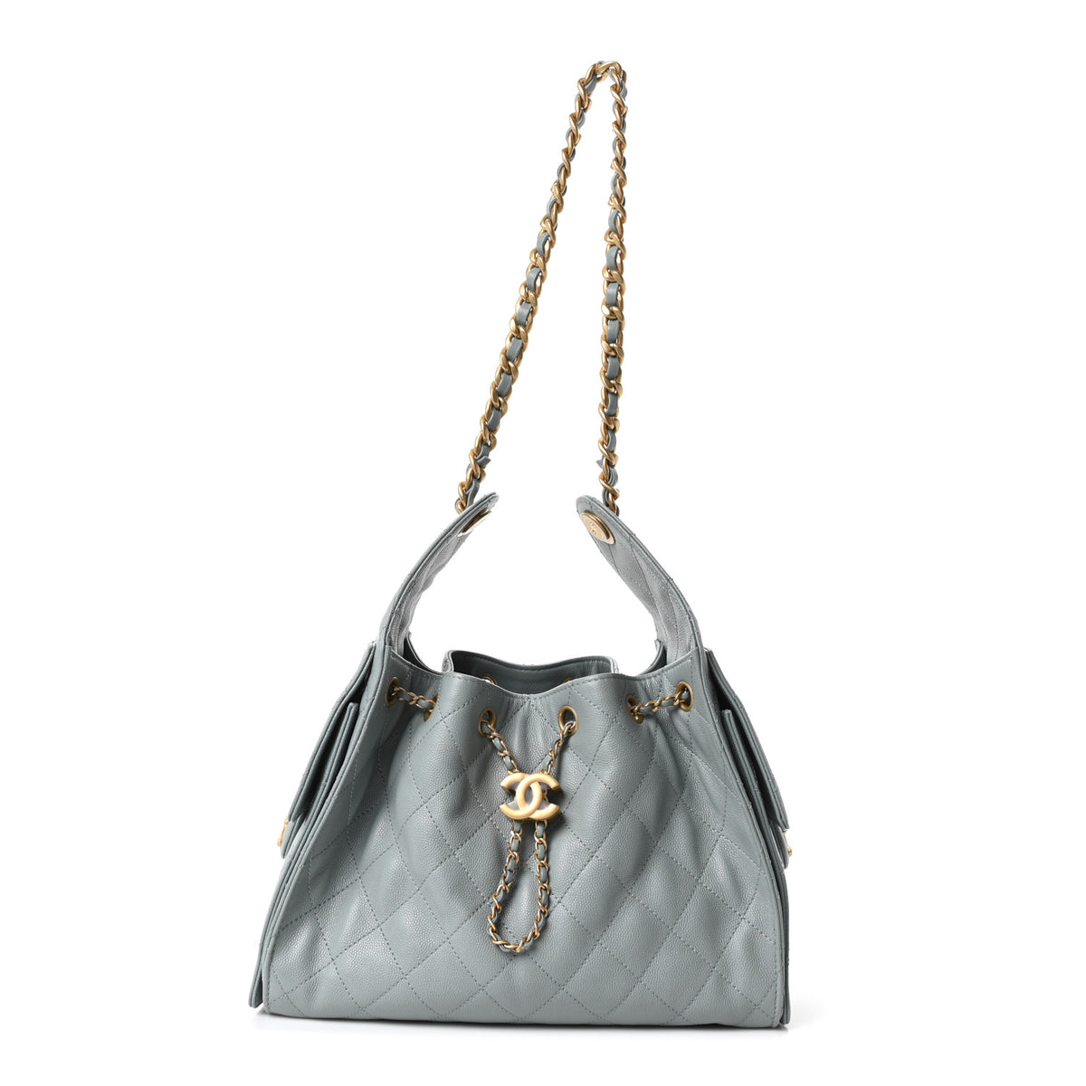 Chanel Caviar Quilted Small Chanel 25 Handbag Light Green 2 of 17