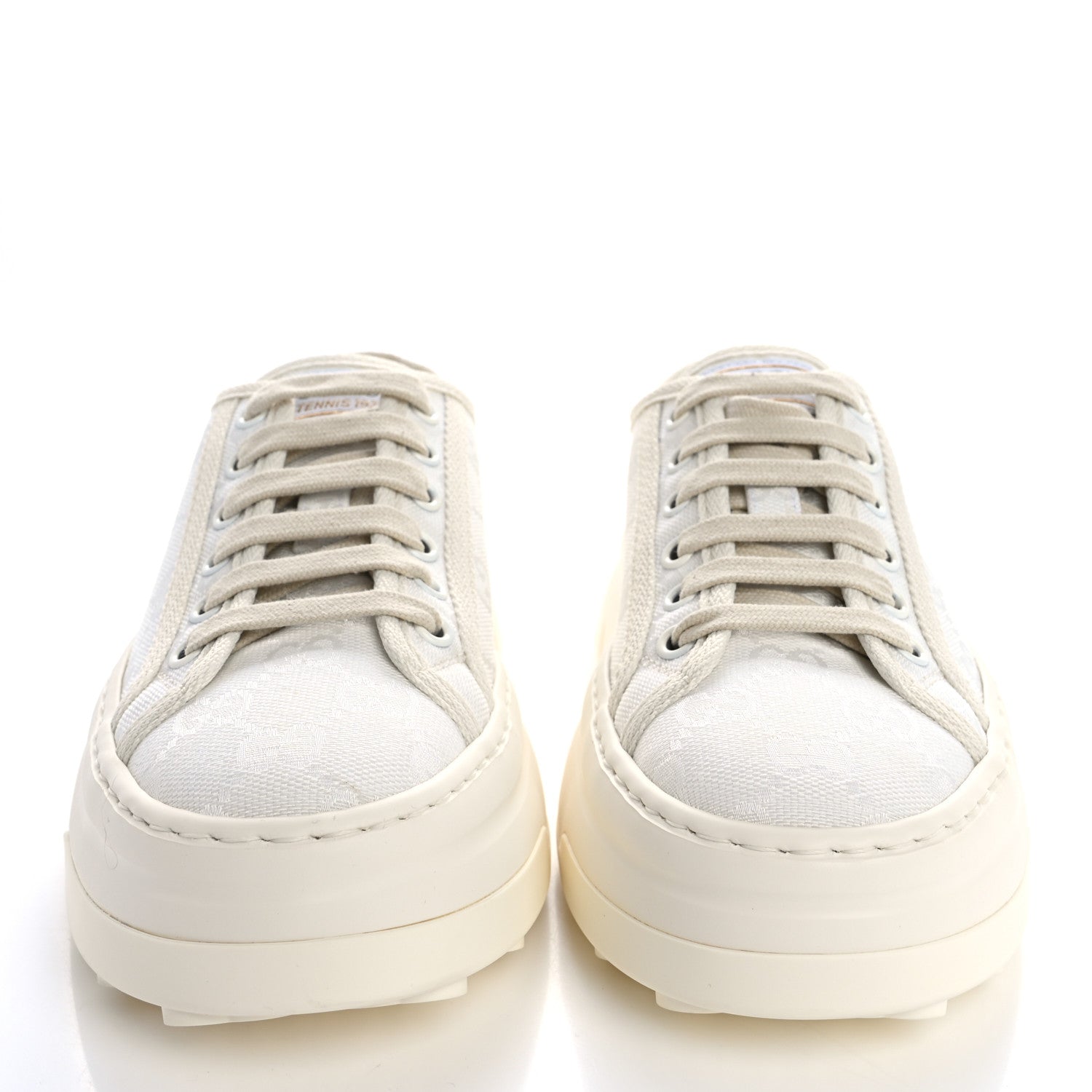 Gucci GG Monogram Womens 1977 Tennis Platform 52mm Sneakers 35 Great White Mystic White 3 of 13