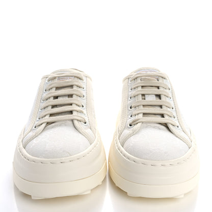 Gucci GG Monogram Womens 1977 Tennis Platform 52mm Sneakers 35 Great White Mystic White 3 of 13