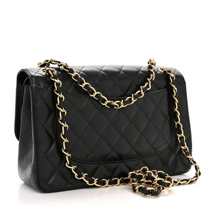 Chanel Caviar Quilted Jumbo Double Flap Black 3 of 14