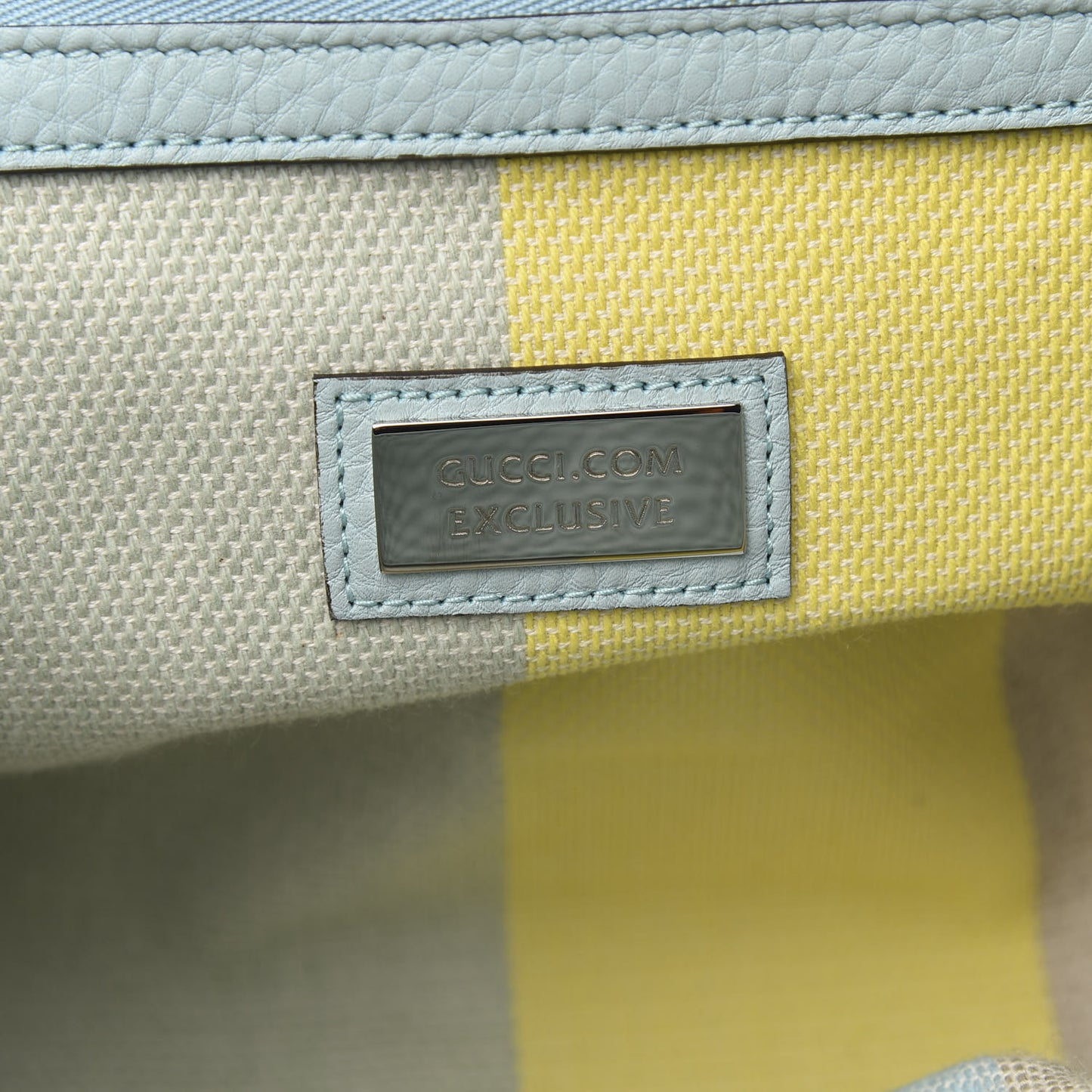 Pebbled Calfskin Small Bamboo Daily Top Handle Bag Pastel Blue