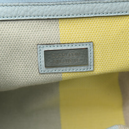 Gucci Pebbled Calfskin Small Bamboo Daily Top Handle Bag Pastel Blue 5 of 8