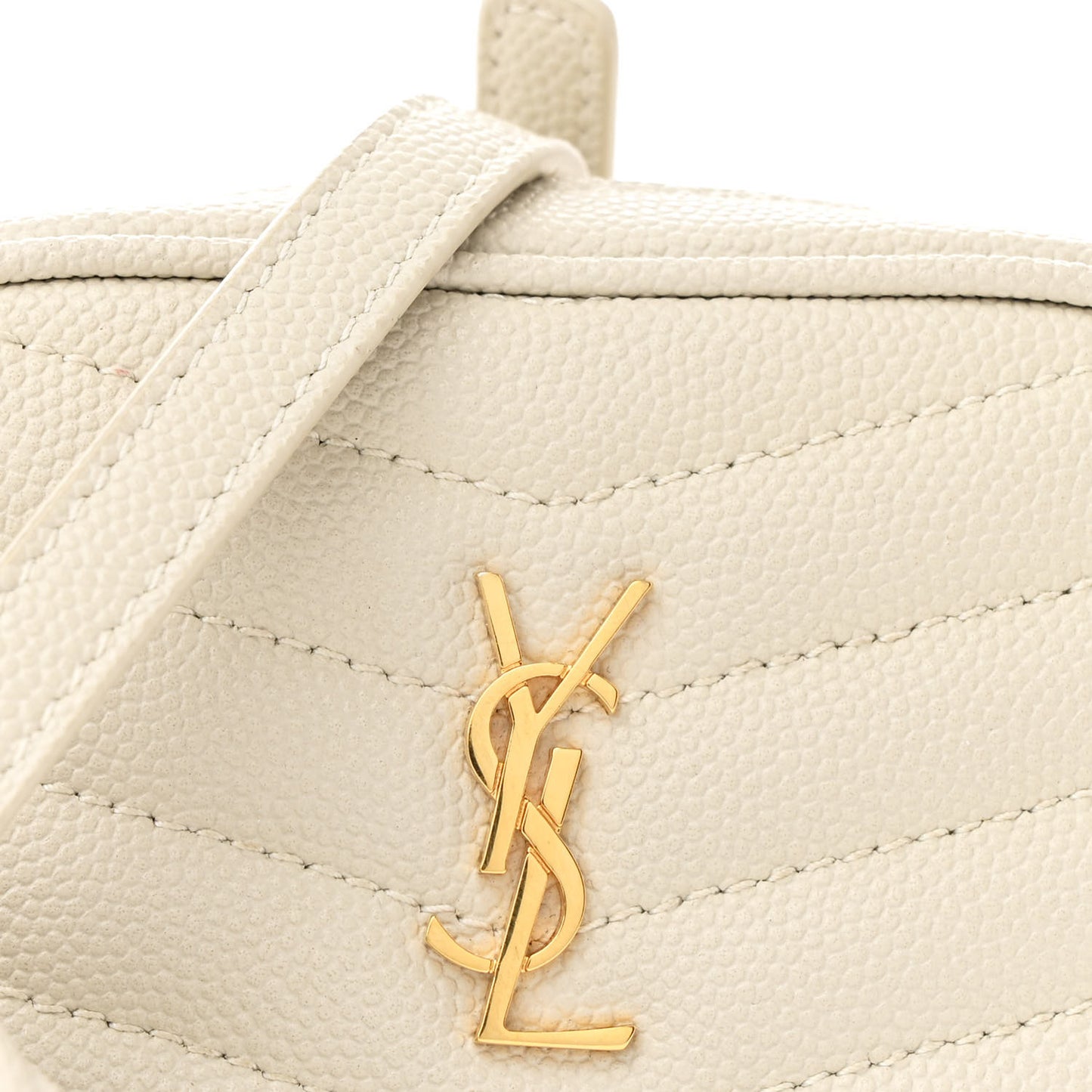 Grain De Poudre Matelasse Monogram Baby Lou Camera Bag Crema Soft