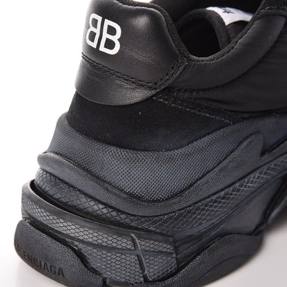 Balenciaga Nylon Suede Womens Triple S 2.0 Sneakers 39 Black 11 of 13