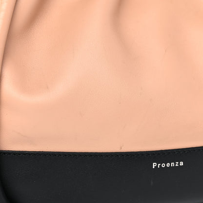 Proenza Schouler Calfskin Two Tone Ruched Tote Beige Black 15 of 16