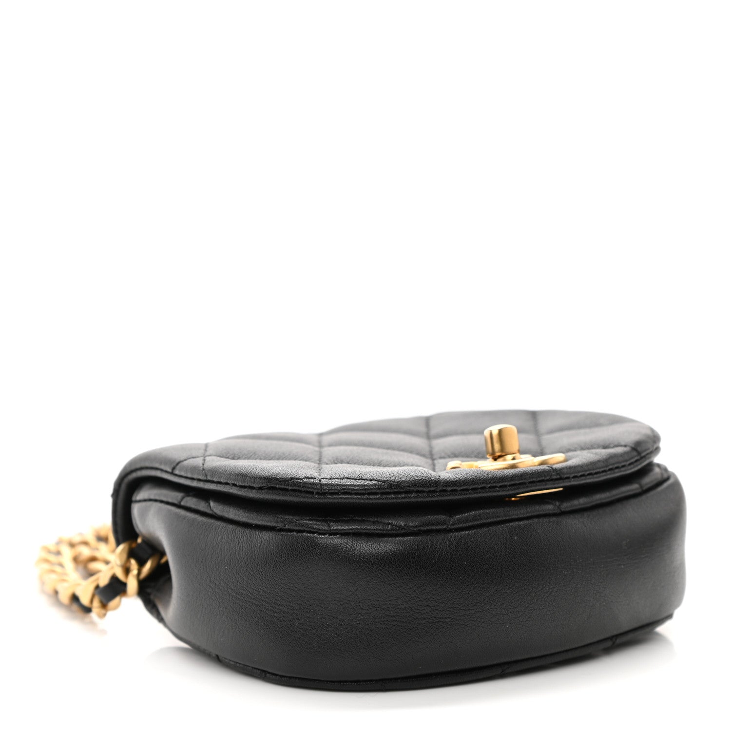 Chanel Calfskin Quilted Mini Coco Mail Clutch with Chain Black 3 of 12