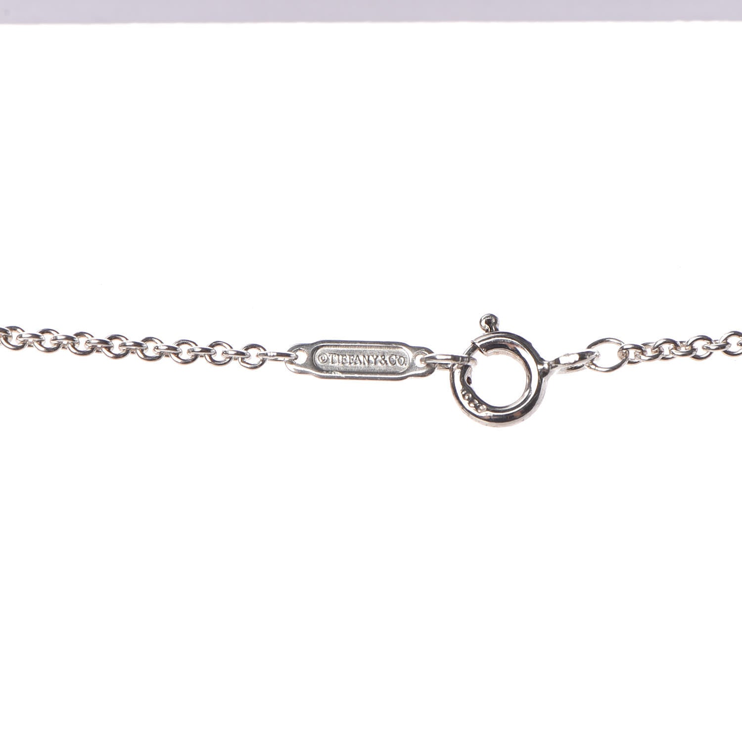 Tiffany Sterling Silver Cushion Square Link Pendant Necklace 4 of 5
