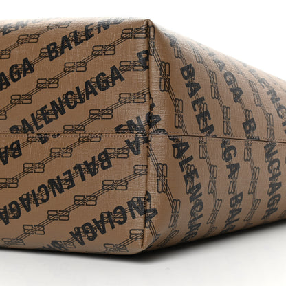 Balenciaga Coated Canvas BB Monogram Allover Logo Signature Tote Beige Brown Black 10 of 11
