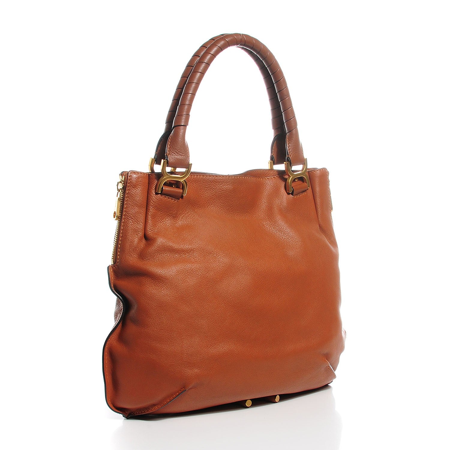 Chloe Calfskin Large Marcie Satchel Tan 3 of 9