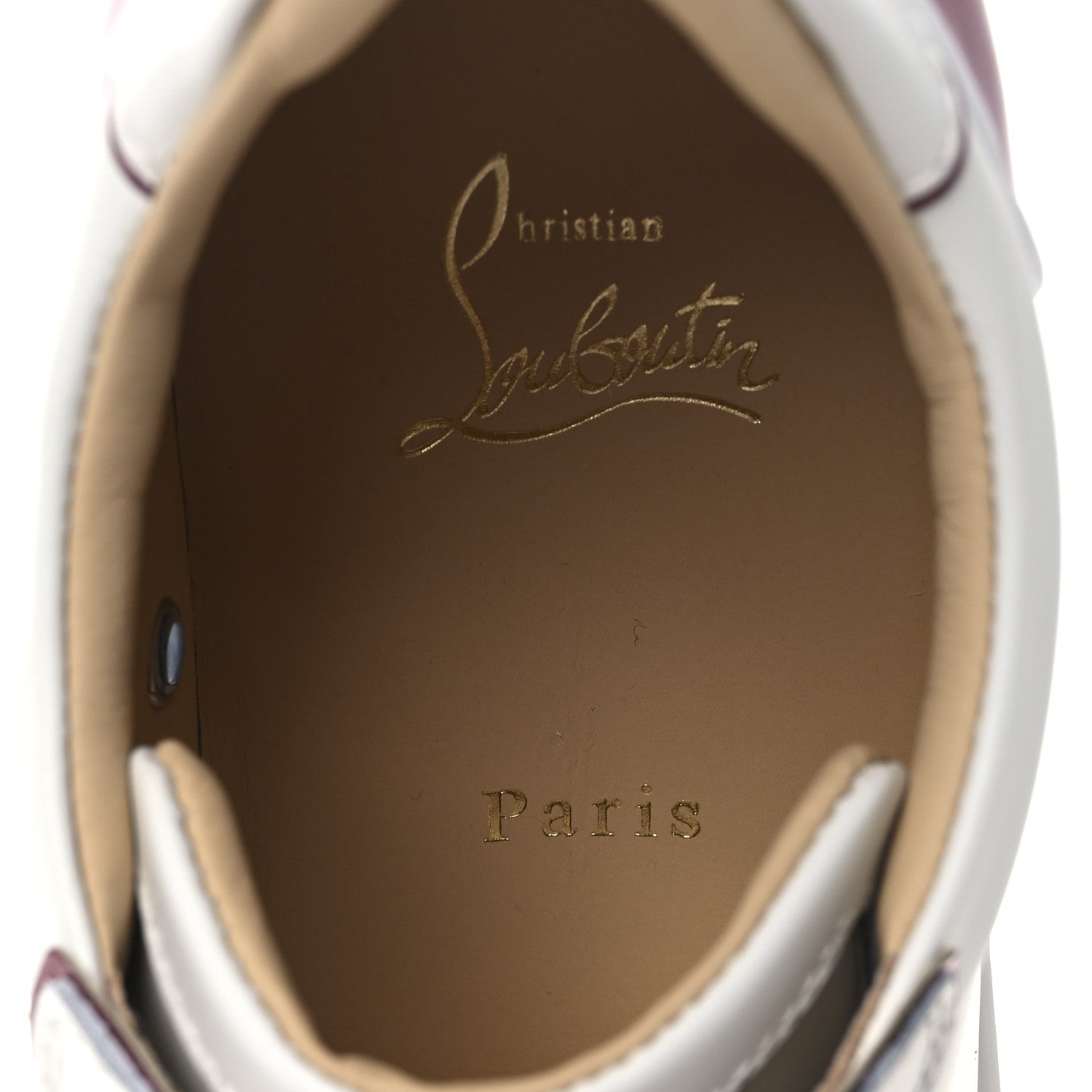 Christian Louboutin Patent Calfskin Womens Fun Vieira Flat Sneakers 40 White Loubi 9 of 12