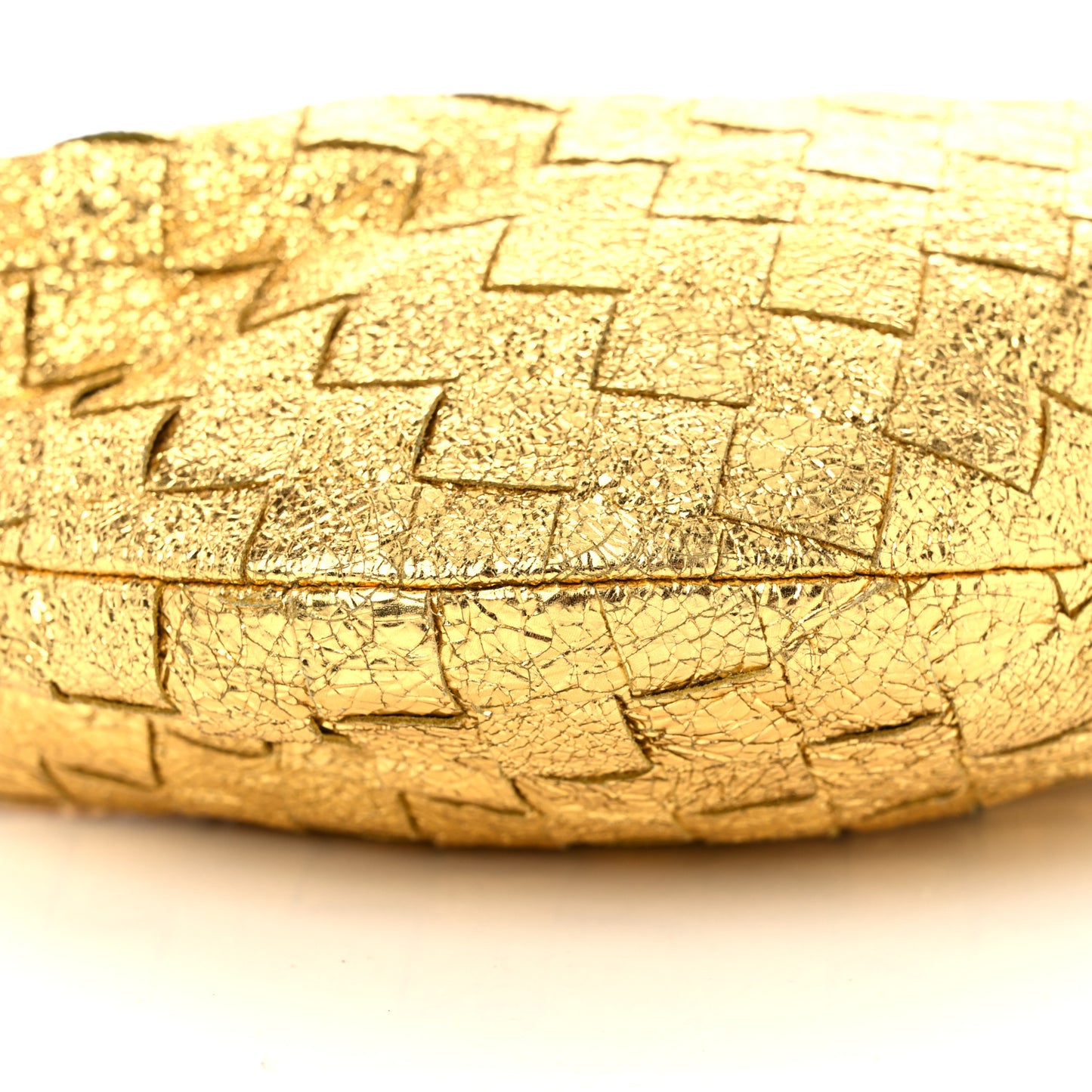 Metallic Nappa Intrecciato Mini Jodie Gold