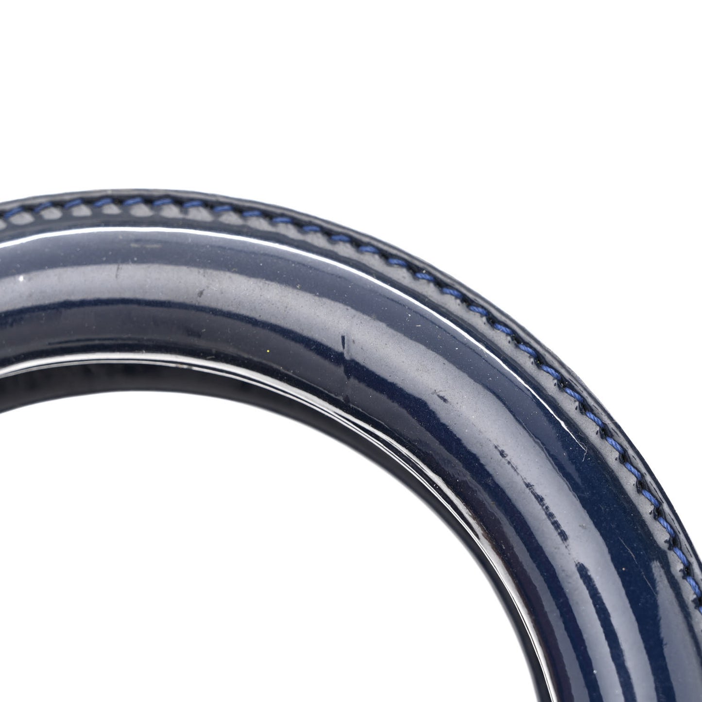 Patent Cannage Medium Lady Dior Navy Blue