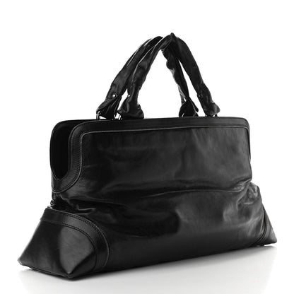 Chanel Lambskin East West Soho Shopper Black 3 of 10