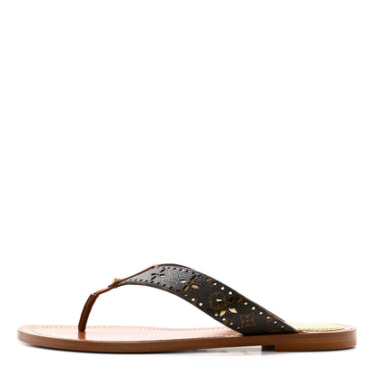 Louis Vuitton Monogram Sunny Flat Thong Sandals 38 Brown 1 of 12