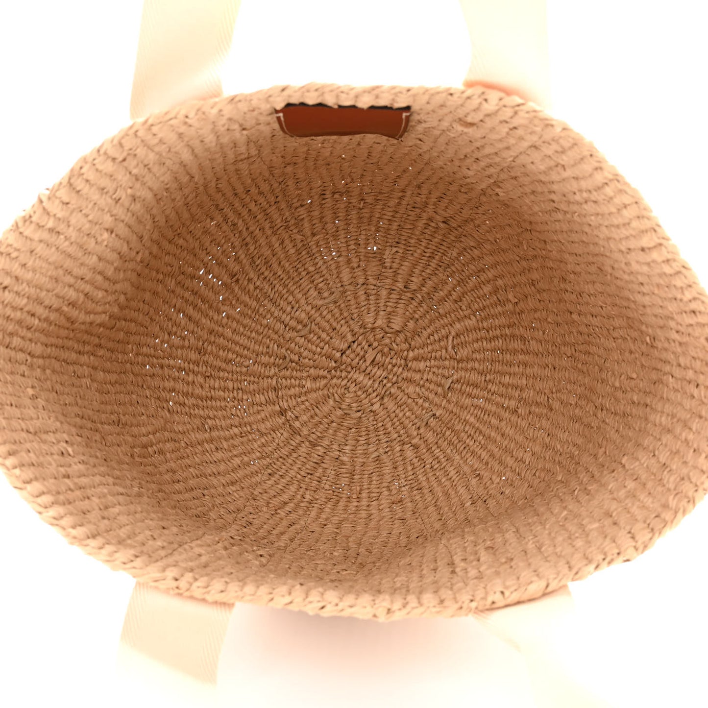 Raffia Large Woody Tote White
