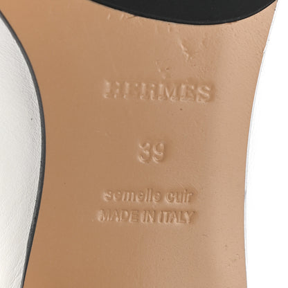 Hermes Calfskin Womens Paris Loafers 39 White Bois De Santal 6 of 13