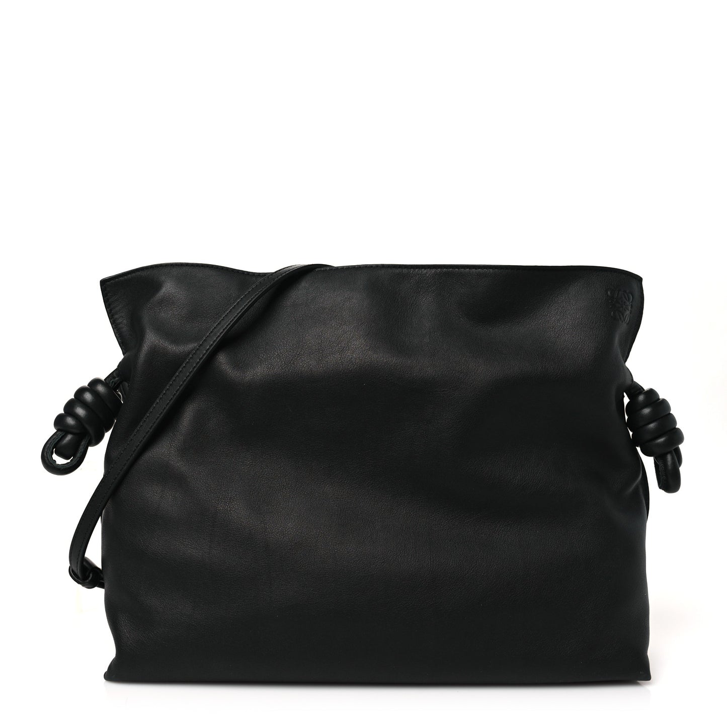 Nappa Medium Flamenco Knot Bag Black