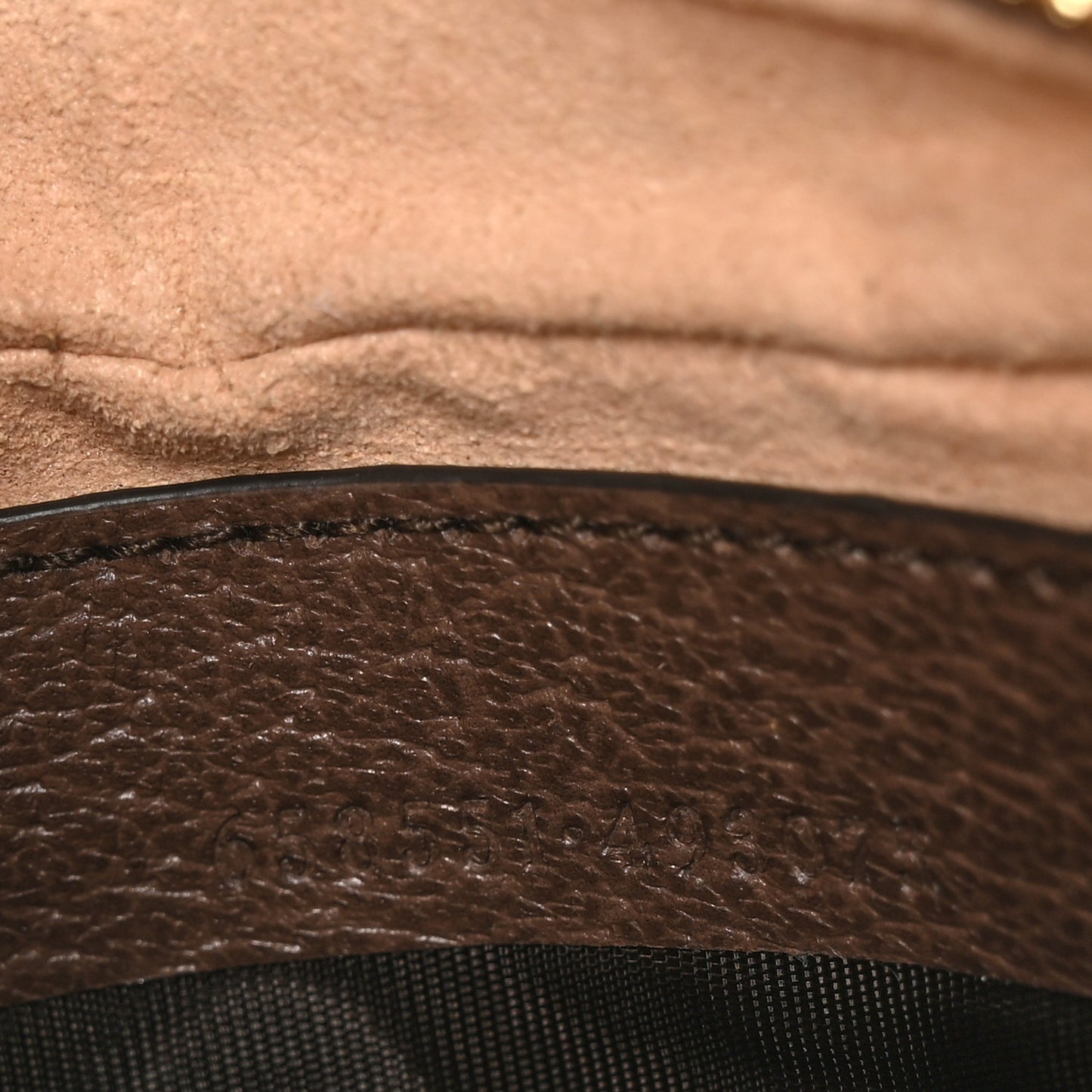 GG Supreme Monogram Textured Calfskin Web Mini Ophidia Half Moon Hobo Beige Ebony New Acero