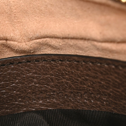 Gucci GG Supreme Monogram Textured Calfskin Web Mini Ophidia Half Moon Hobo Beige Ebony New Acero 7 of 11