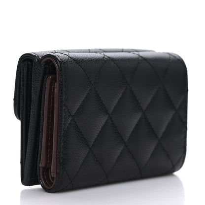 Chanel Caviar Quilted Double Flap Wallet Black 3 of 7