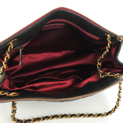 Chanel Calfskin Large Blizzard Zip Top Flap Bag Black 5 of 7