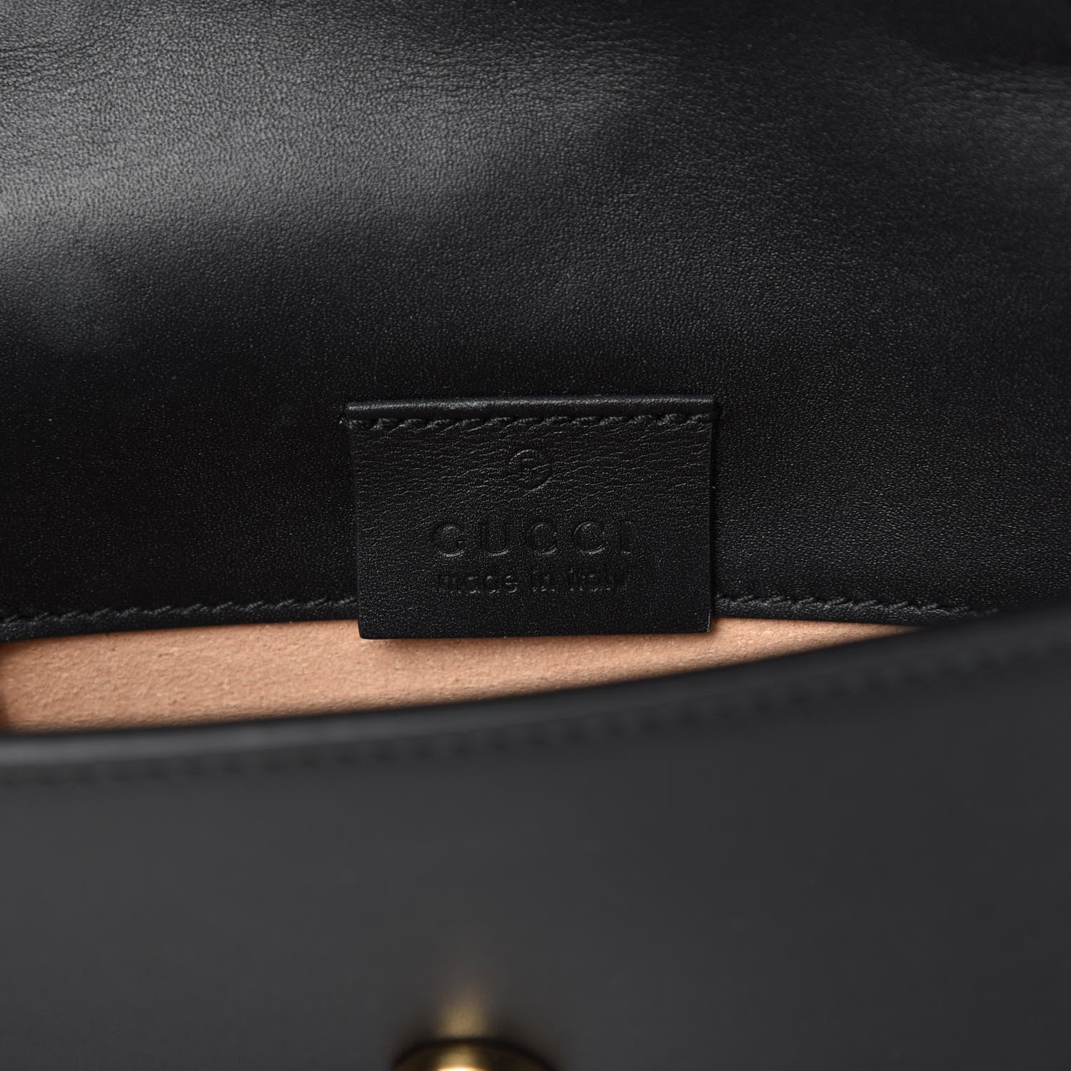 Gucci Calfskin Super Mini Sylvie Chain Shoulder Bag Black 8 of 10