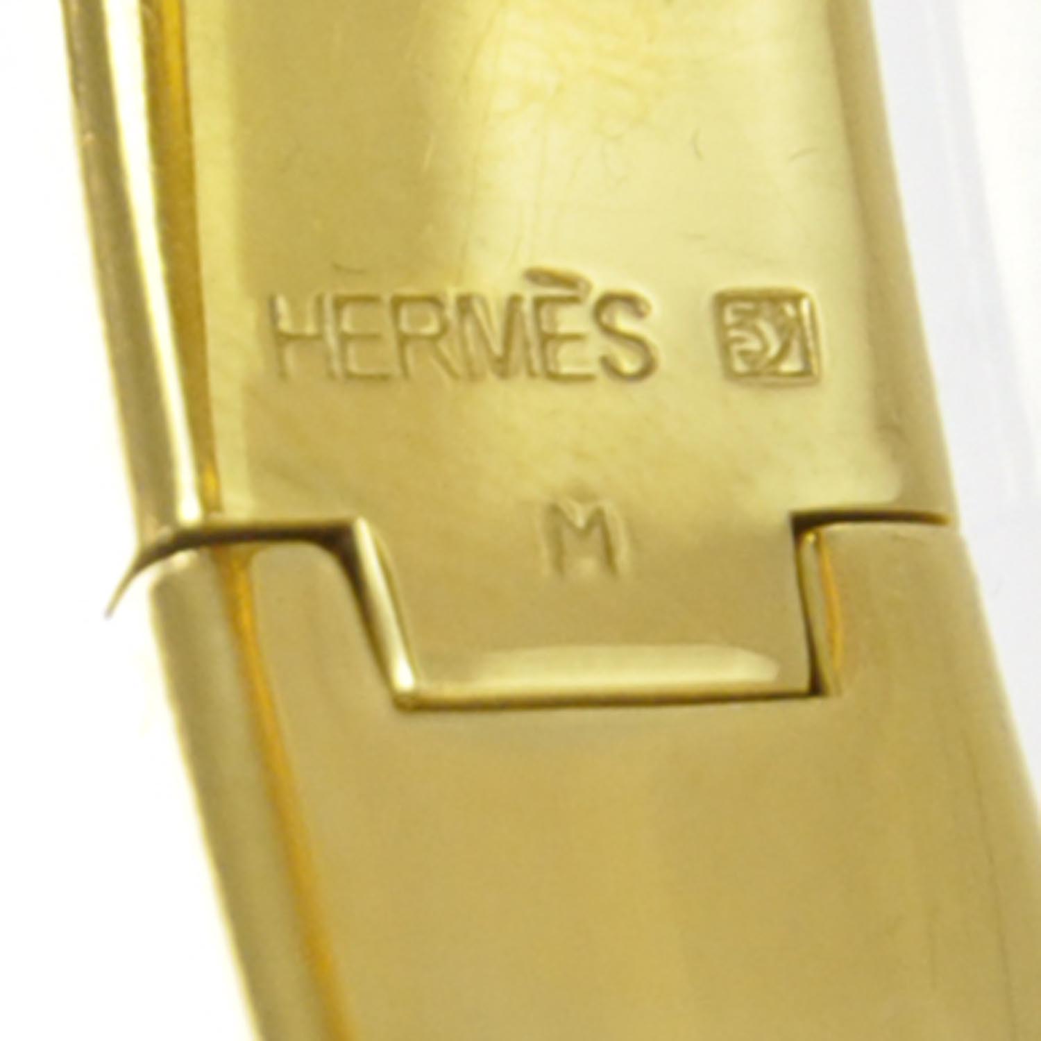 Hermes Enamel Narrow Clic Clac H Bracelet Black Gold 5 of 7